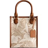 Tommy Bahama Women's Tote Bag, North South Travel Purse Handbag with Adjustable Shoulder Strap and Leather Trim