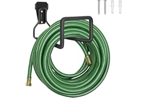 IBERDE Hose Holder- Metal Garden Hose Hanger, Garden Hose Holders Stainess Hose Hooks Hanging, Wall Mount Water Hose Holder Wall Hook,Hose Holders for Outside Garden Expandable Flexable Hose