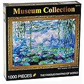 Moruska Water Lilies by Claude Monet Jigsaw Puzzle 1000 Piece Art Puzzles for Adults Museum Collection Famous Paintings