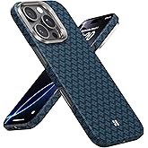 BENKS for iPhone 16 Pro Max Case, Compatible with Magsafe, ArmorAir ArmorGrid Ultra Slim & Lightweight Minimalist Case Built with Dupont Kevlar Aramid Fiber, Azure Blue
