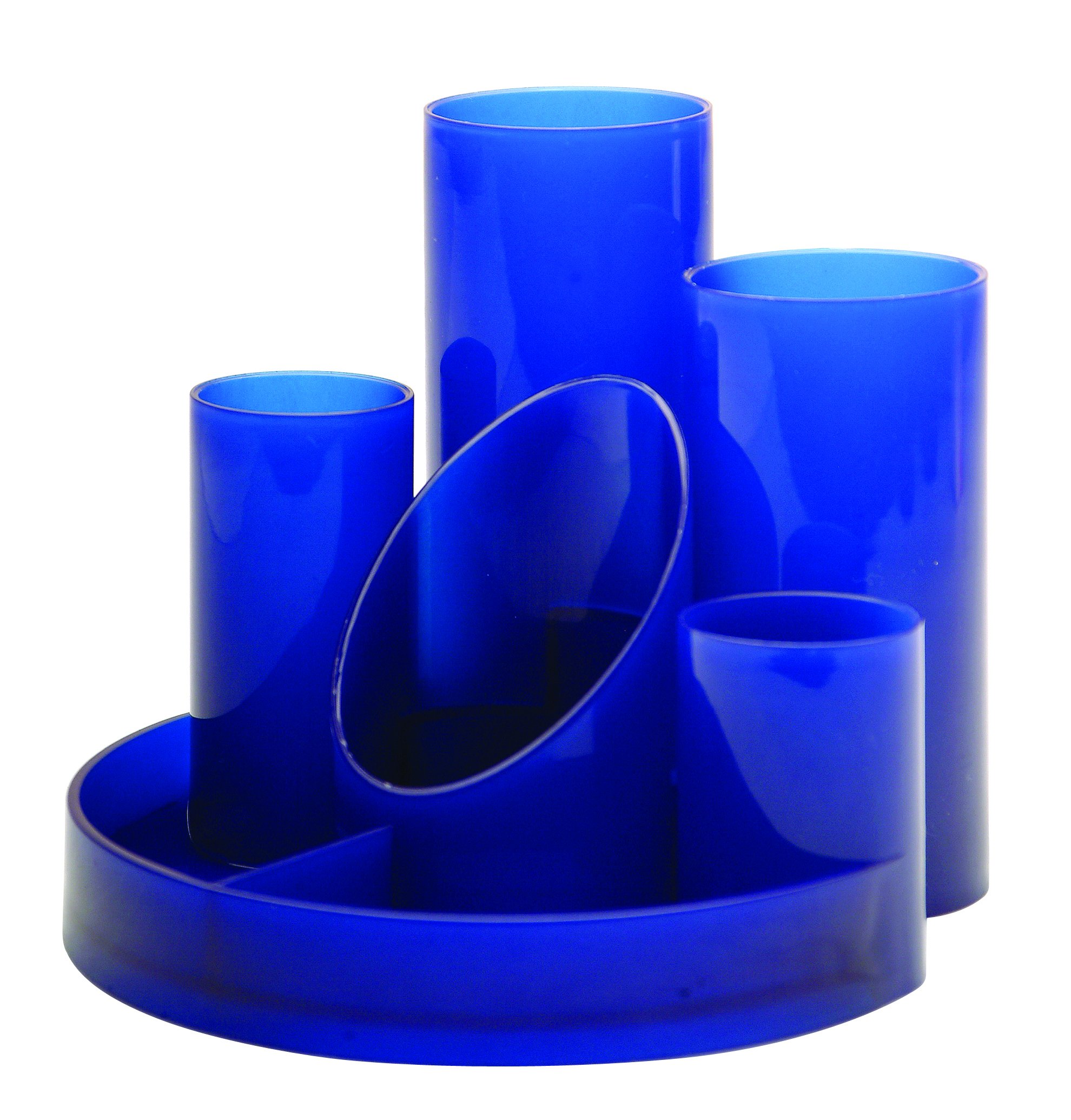Helix Clear-up Desk Tidy with Five Tube Holders (Blue)