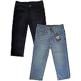 Wrangler Toddler Jeans - 2-Pack Pull-On Denim Boys Jeans w/Soft, Stretchy Fabric - Adjustable Waistband, Casual Fit, Durable