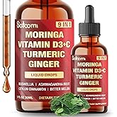 9in1 Moringa Liquid Drops with Vitamin D3-C, Ceylon Cinnamon, Ashwagandha, Ceylon Cinnamon, Bitter Melon and More - Immune System - 1 FL Oz - 30 Day Supply