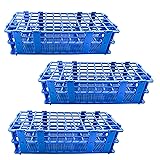 krngcwc 3 Packs Plastic Test Tube Rack, 60 Holes