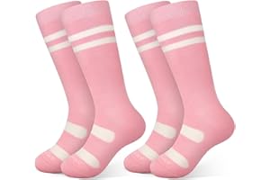 findway Kids Ski Socks, Knee-high Warm Winter Thermal Socks For Boys Girls Toddlers Skiing Snowboarding 2 Pairs