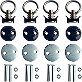 4 Pack Round Anchor Point Tie Down Kit, Bolt On Fitting Kit with Quick Release Tie Down Anchor