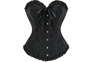 Vrapo Bustier Corset Top for Women | Overbust Lace Up Waist Cincher Shapewear Lingerie