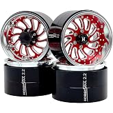 HOBBYSOUL 2.2 Beadlock Wheels Negative Offset Rims Wide 40mm for RC 1/10 Crawler SCX10 Capra TRX4 AMG 6x6 Upgrades, HS701579