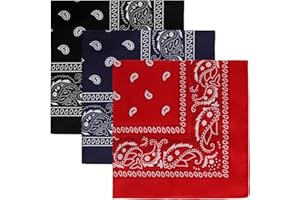 SUMERSHA 3 Pack Cotton Bandanas