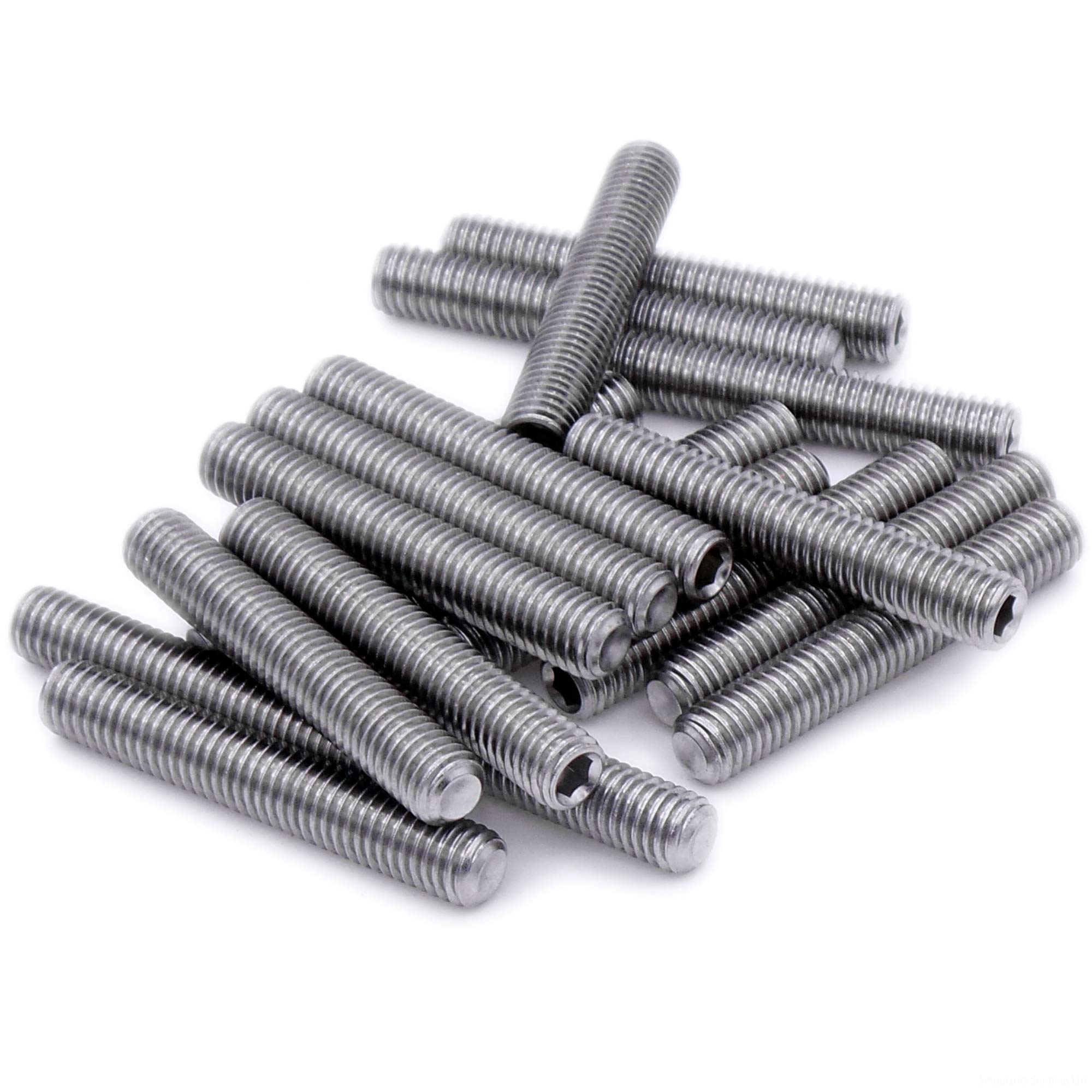 M4 (4mm x 12mm) Hex Socket Grub Screw (Cup Point) - Stainless Steel (A2) (Pack of 20)