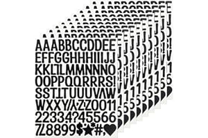10 Sheets Small Cute Letter Number Sticker,960 Pieces Letters Alphabet Stickers for Scrapbook,DIY and Craft,Scrapbooking Grad