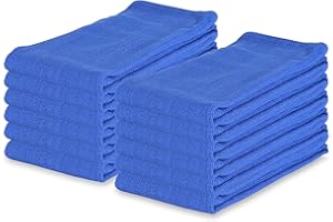 ARKWRIGHT LLC Arkwright Surgical Huck Towels - (Pack of 12) Lint Free & Highly Absorbent Pre-Treated Cotton Cleaning Cloths, Perfect for Medical, Auto Detailing, Window Glass, and Shop, 16 x 26 in, Blue