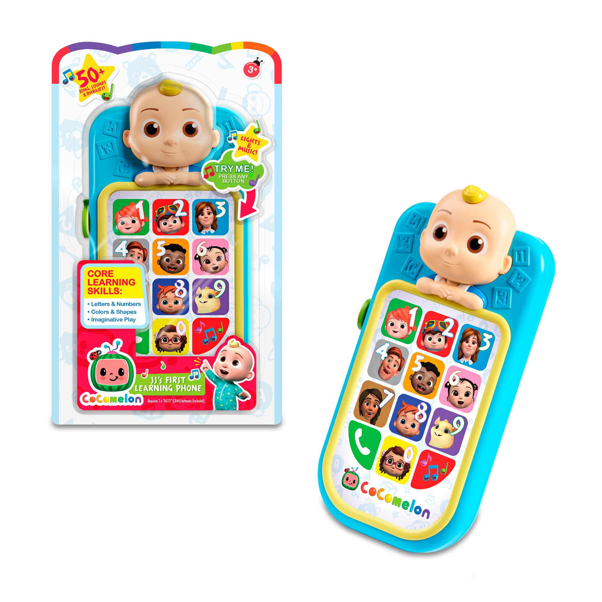 CoComelon - JJ's My First Phone, Mobile Toy with Sounds and Music, Children's Learning Game Set, Famous (CCM06102), Multicoloured, Spanish, One Size