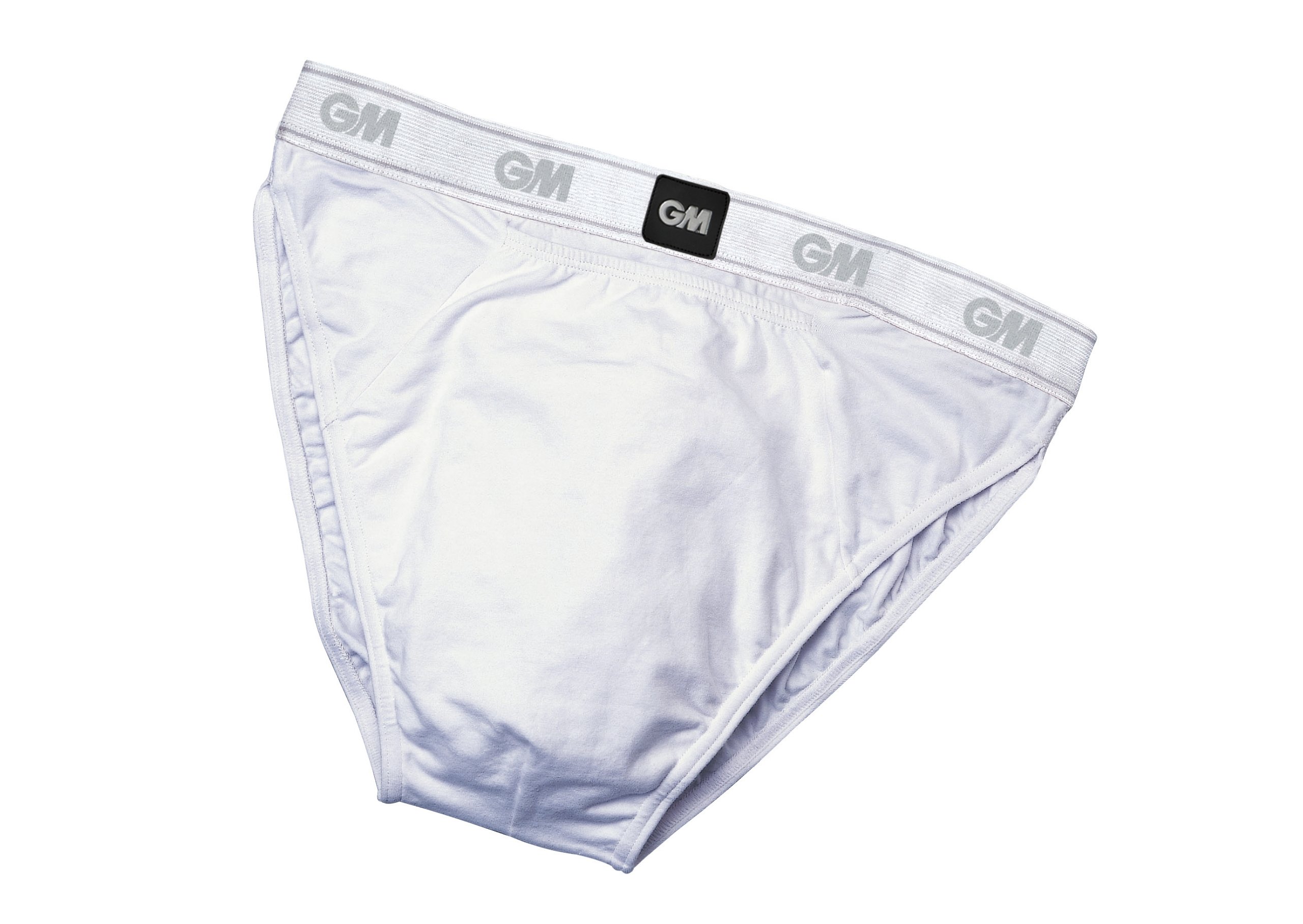 Gunn & Moore GM | Cricket | Briefs | Stretch Cotton with Elastic Waist For Comfort Fit | Integral Pouch For Box Abdo Guard | White | Medium Boys For Waist 27-28"