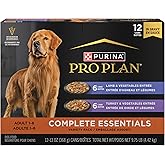 Purina Pro Plan Complete Essentials Wet Dog Food, in Gravy Variety Pack 2 Flavours (12 Pack)