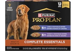 Purina Pro Plan Complete Essentials Wet Dog Food, in Gravy Variety Pack 2 Flavours (12 Pack)