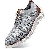VILOCY Men's Casual Dress Sneakers Lace-Up Oxfords Business Mesh Breathable Walking Shoes Tennis Comfortable