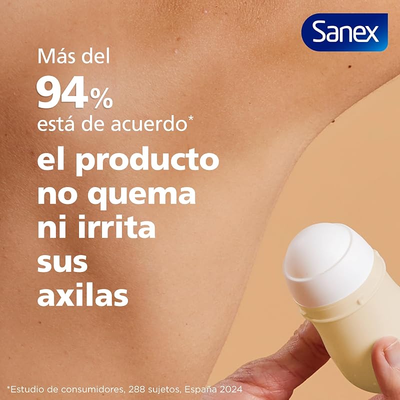 Dermo+ Sensitive Desodorante Antitranspirante Roll-On 72 Horas Pack 6 x 50ml - Protección eficaz contra el sudor y el mal olor – Dermatológicamente testado – 0% alcohol* - Para piel sensible