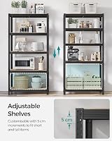 SONGMICS GLR040B02 Set of 2 Heavy Duty Shelving Units 40 x 90 x 180 cm Black view 4