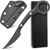 Ccanku C1150 Fixed Blade Knife D2 Steel Blade G10 Handle Claw Knife for Outdoor EDC Tool Camping Hiking(Black)