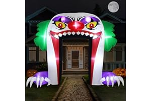 ZPISF Giant 10 FT Halloween Inflatables Clown Archway Outdoor Decorations, Scary Halloween Arch Blow Up Yard Decorations for Front Yard Lawn Garden Decor