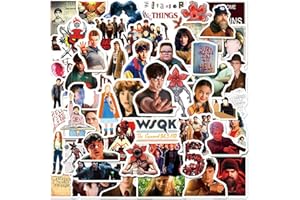 JCQAYB 54pcs Cartoon Stranger Things 5 Stickers Pack,Waterproof Vinyl Stickers for Adult Teen Girl Laptop Skateboard Bike Guitar Water Bottle Travel Case Helmet Notebook Scrapbook