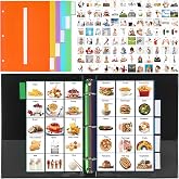 Resurhang Autism Communication Book, 162 Picture Cards, Real | Visual Schedule Binder, 5 Multicolor Dividers, Sentence Strip, Hook Loop Dots, Autism Speech Therapy, Vocabulary Learning