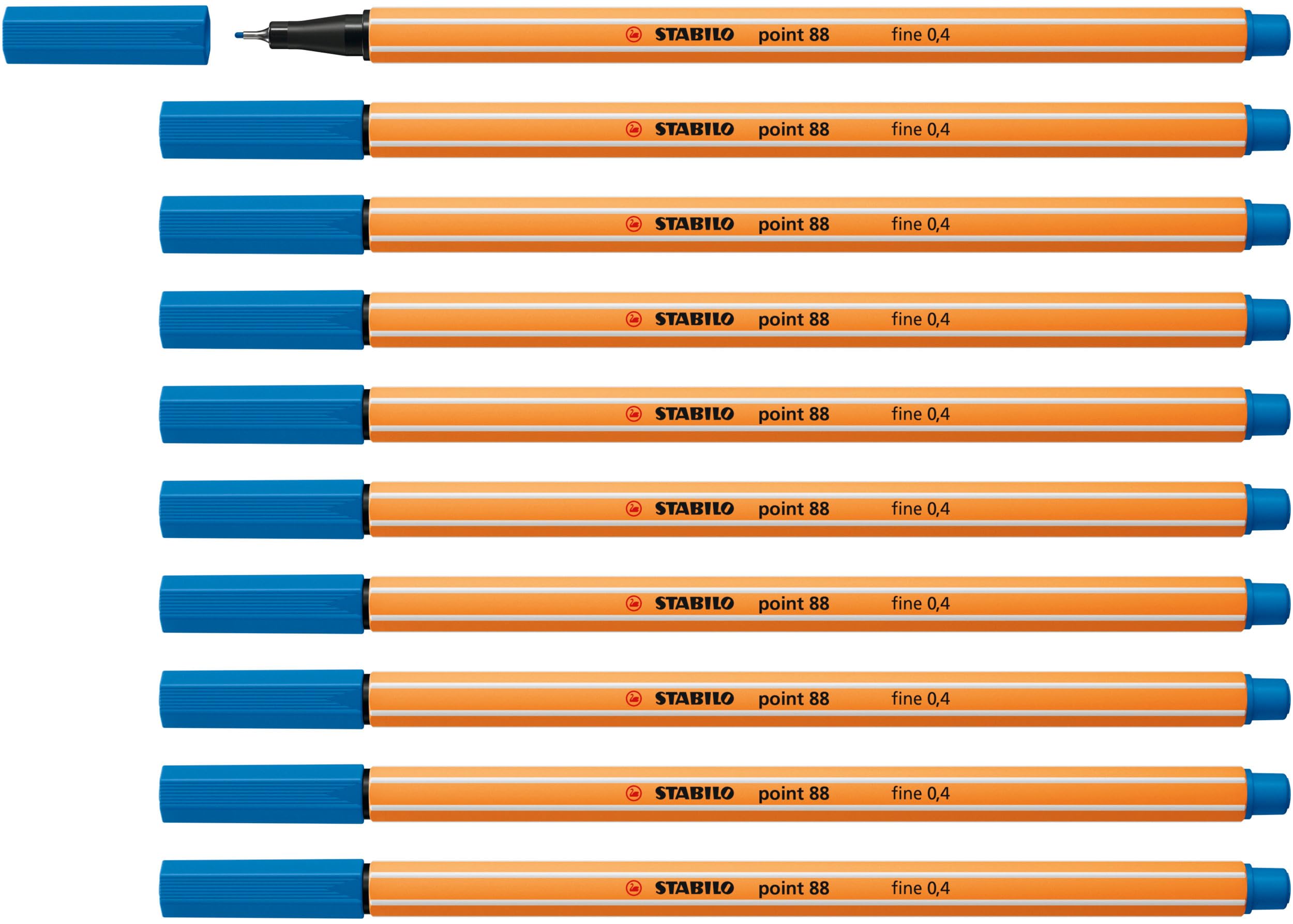 STABILO point 88 - Fineliner - Pack of 10 - Blue — image 1