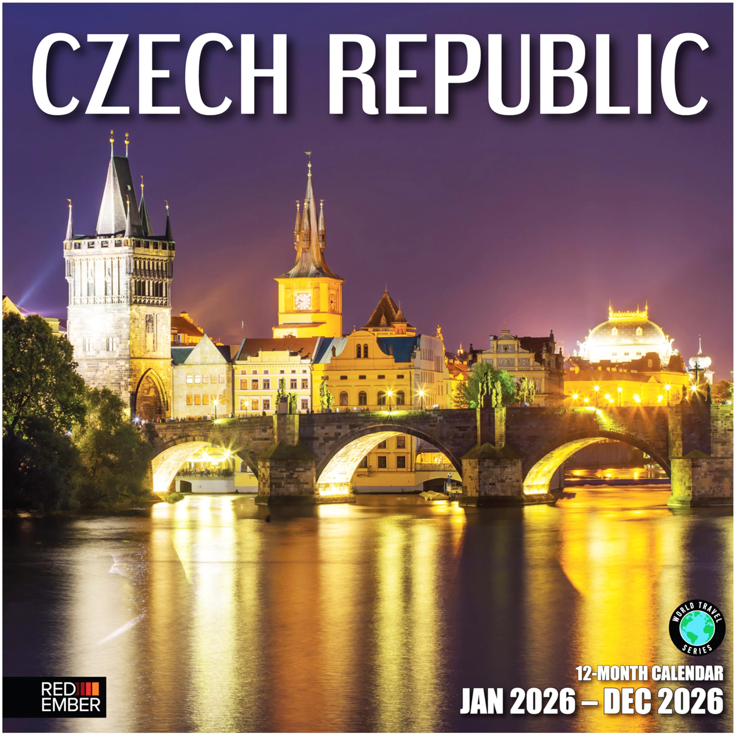 RED EMBER Czech Republic Czechia 2026 Wall Calendar 12 Month | 12" x 24 ...