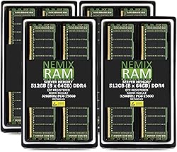 NEMIX RAM 512GB (8X64GB) DDR4 3200MHZ PC4-25600
