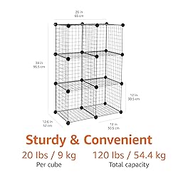 Amazon Basics Cube Wire Grid Stackable Storage