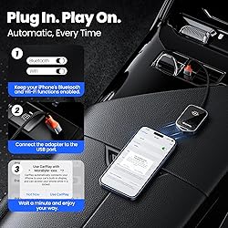 Wireless CarPlay Adapter for Apple, 2024 Newest