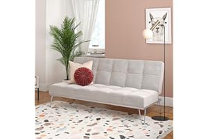 Novogratz 2347479N Elle, Convertible Sofa Bed and Couch Futon, Gray