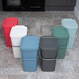 Addis 18 Litre Recycling Bin with Clip Lock Lid and Handle Light Grey view 6