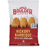 Boulder Canyon, Chips Potato Kettle Cooked Hickory Barbeque, 6.5 Ounce