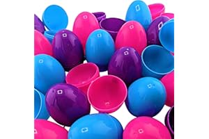 YABBER Easter Egg Set | 50 Pack| Blue - Purple - Pink Eggs (50 Total) - Empty Eggs for your Hunt - Use your own DIY fillers!