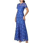 Shoshanna Womens Midnight Sapphire Floral Lace Elie Dress