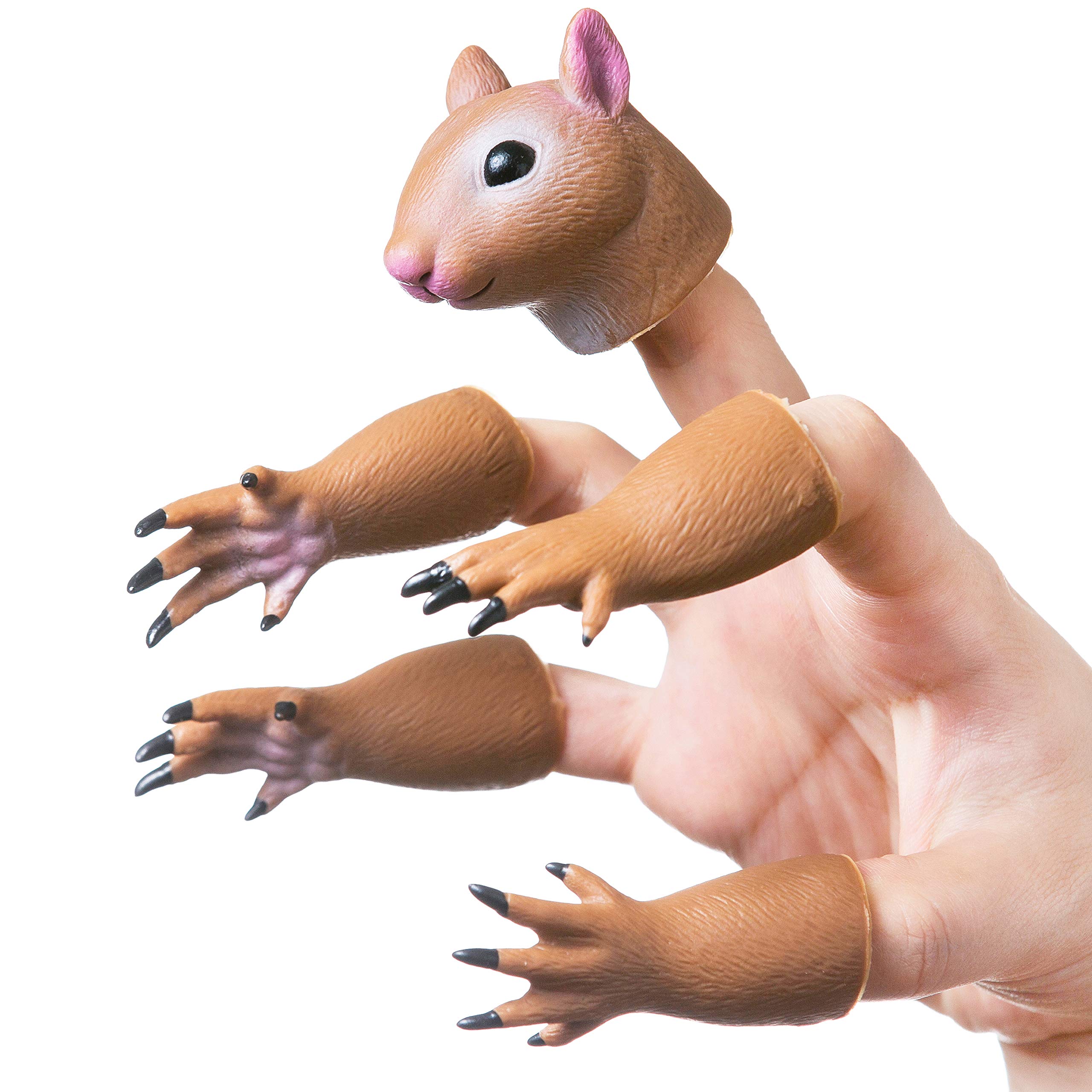 Yolococa Handi Squirrel Hand Puppet Novelty Toys Finger Doll Props Animal Puppet Gift for Kids