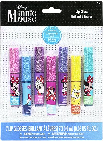 Townley Girl Disney Minnie Mouse Lip Gloss Set 7 Pieces Girls Party Favors