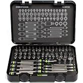 GRIPEDGE Tools | 62-PC - Master R.P.T. Hex &amp; Star Driver Set |1/4'' - 3/8'' - 1/2'' Drive | Includes Premium Plastic Case With A Foam Insert |
