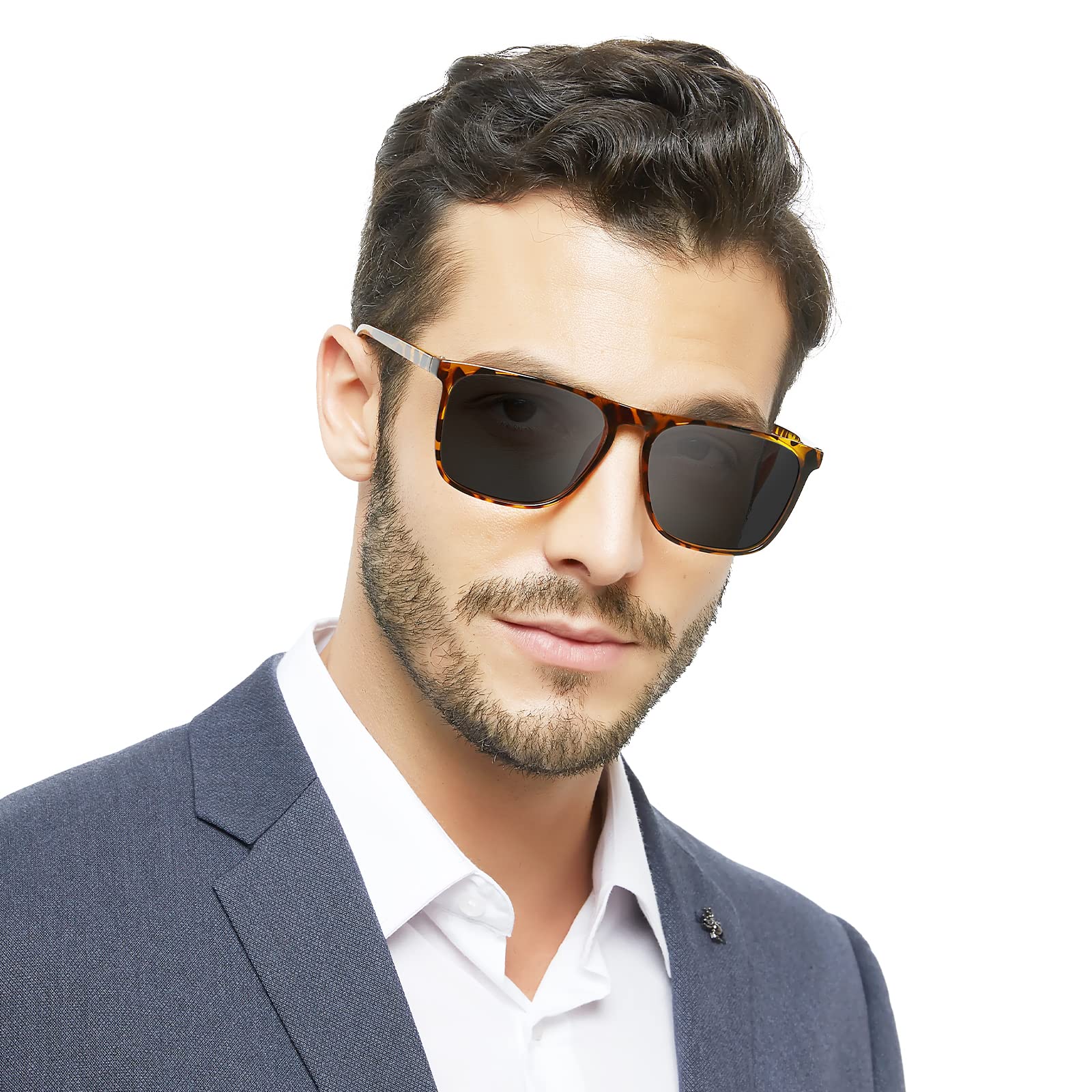 OCCI CHIARI Men's Sun Reading Glasses 2.0 Oversized Sunglasses for Men Block UV400 Glasses That are Reading Glasses (Tortoiseshell,200)