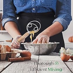 13 Inch Danish Dough Whisk with Dough