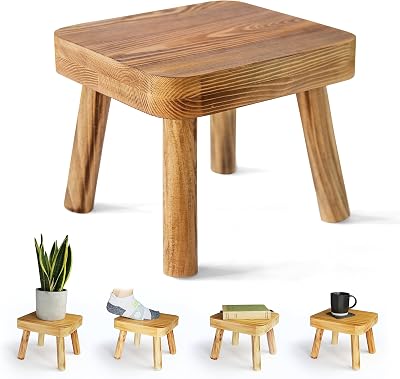 Eden Creations Small Wooden Stool, Plant Stand & Kids Step Stool 20cm