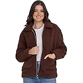 Steve Madden Sherpa Jacket Women - Oversized Faux Fur Winter Coats for Women, Shearling Fleece Plus Size Winter Jacket XS-3X