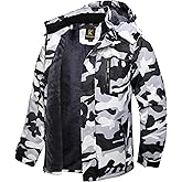 Keevoom Mens Winter Jackets Ski Snow Coats Warm Waterproof Hooded Raincoats Snowboarding Windproof Lined Windbreaker