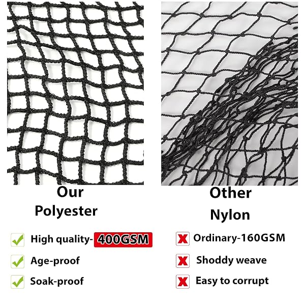 EMEKIAN 10X30FT GOLF PRACTICE NET HEAVY DUTY, 400GSM GOLF BALL BARRIER NETS FOR BACKYARD GARAGE INDOOR OUTDOOR, ADJUSTABLE HITTING BATTING NET FOR BASEBALL HOCKEY SOCCER SPORTS NETTING