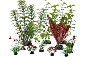 11 Pieces Aquarium Decorations Aquarium Accessories Aquarium Plants Artificial Aquatic Plants Aquarium Mini Pond Plastic Plan