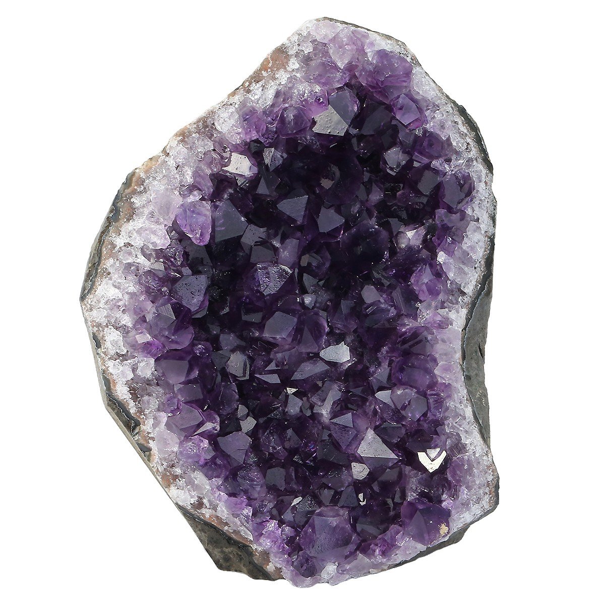 rockcloud Natural Purple Amethyst Quartz Crystal Cluster Geode Druzy Home Decoration Gemstone Specimen 600-800 Grams