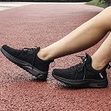 Feethit Women Trainers Casual Sneakers Lightweight Breathable Black 8 view 2