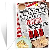 Prime Greetings Dad Birthday Card, Made in America, Eco-Friendly, Thick Card Stock with Premium Envelope 5in x 7.75in, Packaged in Presentation Mailer
